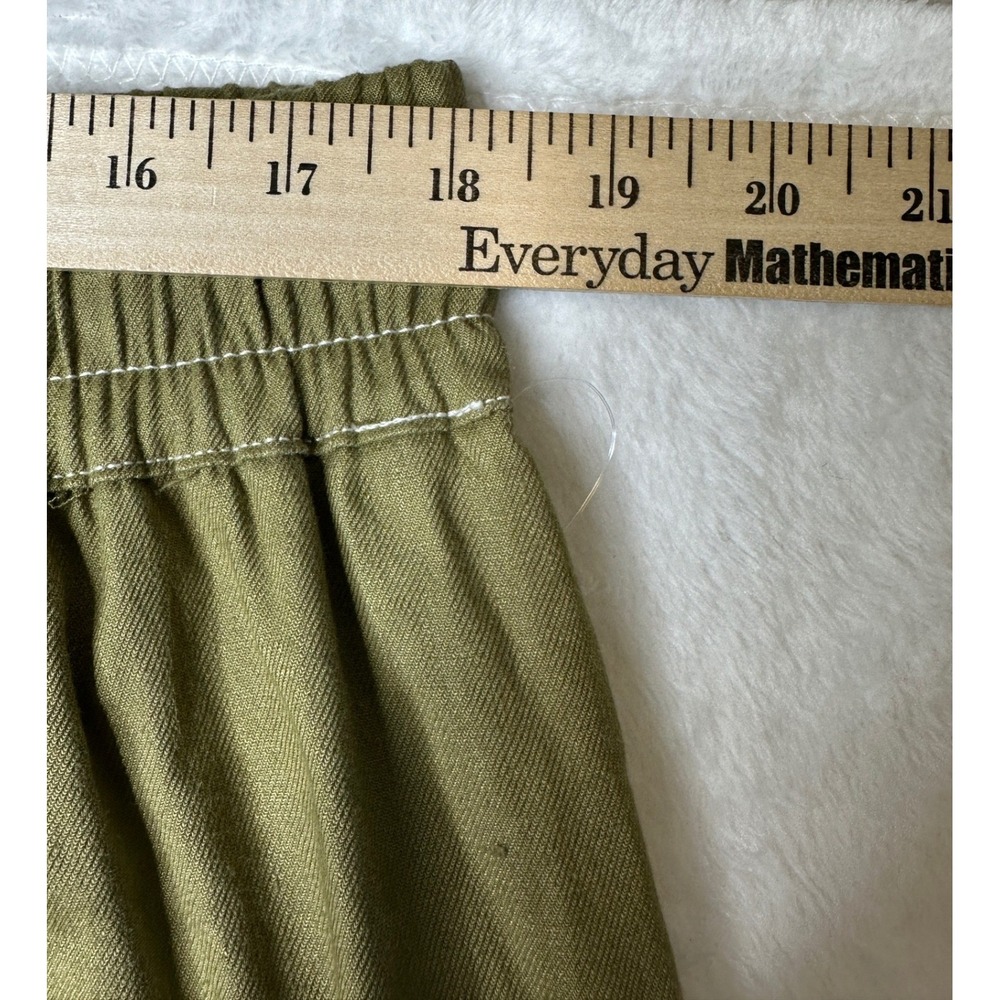 Maeve Pants Womens XL Green Wide Leg Contrast Stitch Drawstring NWT - Picture 6 of 8